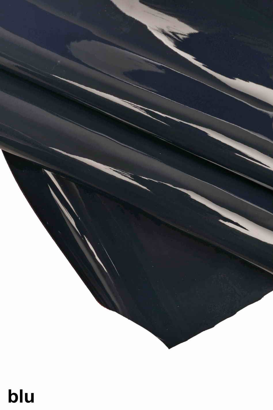 Patent LEATHER hides Grey purple blue - classic premium lacquer skins B13284-TU