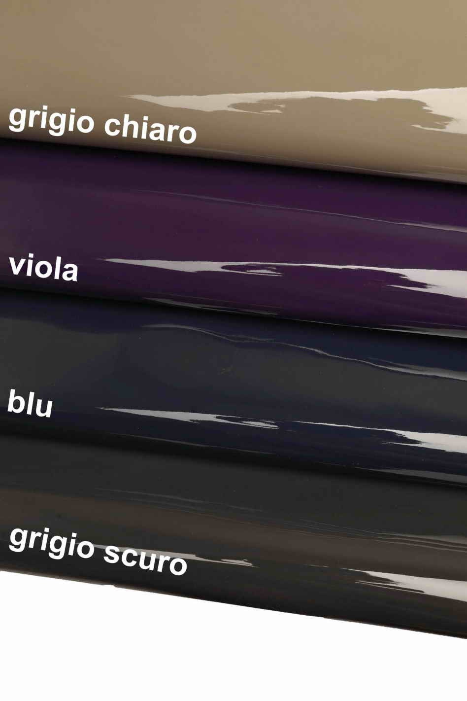 Patent LEATHER hides Grey purple blue - classic premium lacquer skins B13284-TU