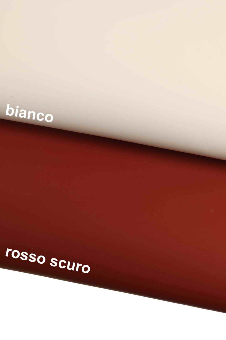 White/red RUBBER leather hides - matte cowhide leather skins - rigid rubbery calfskin B13268-TU La Garzarara