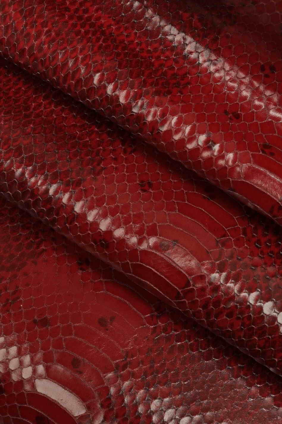 TEJUS LIZARD leather hides - multicolor heart tone embossed cowhide calf skins B13386-ST La Garzarara