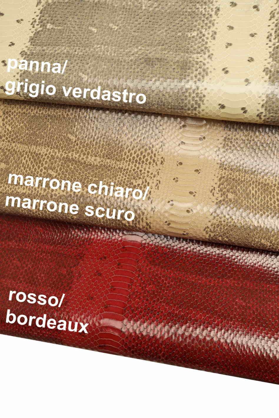 TEJUS LIZARD leather hides - multicolor heart tone embossed cowhide calf skins B13386-ST La Garzarara