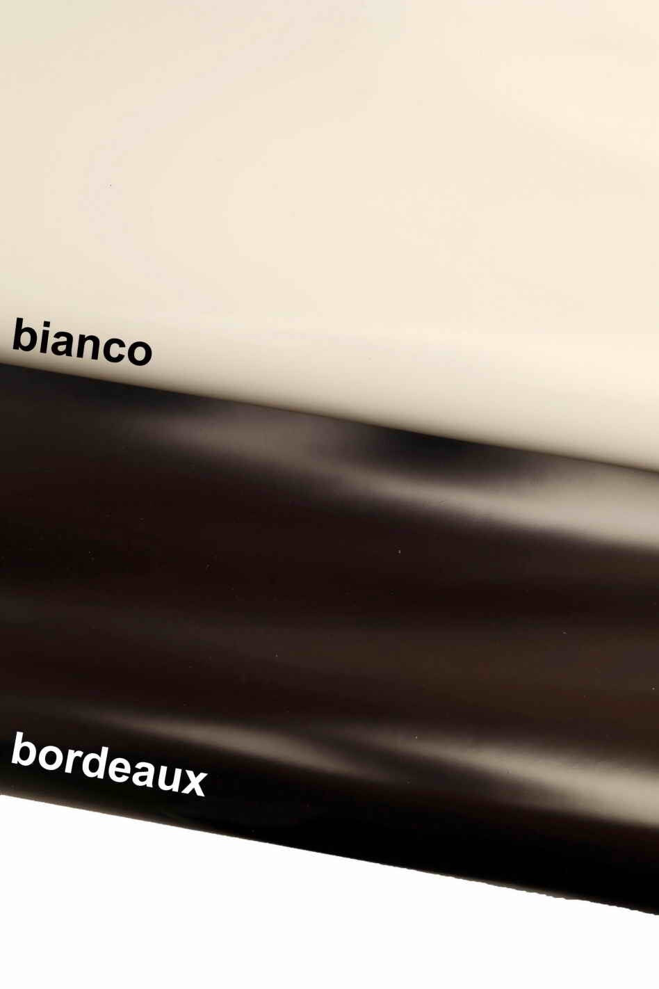 Burgundy white matte cowhide leather hides - rigid classic CALFSKIN B13399-TU La Garzarara