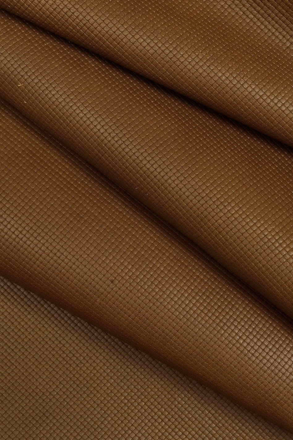 BROWN PRINTED cowhide - tiny squares embossed calf - geometrical print cow - italian skins for crafting B13241-ST La Garzarara