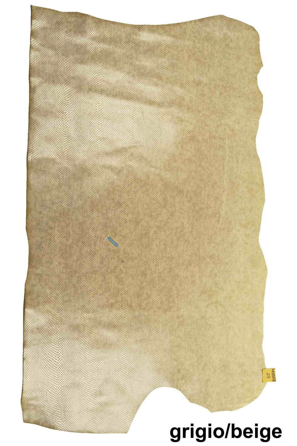 Antiqued embossed Python Snake leather hides, beige pink black marbled reptile goatskin skins B13379-ST La Garzarara