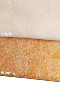 White CRACKLED leather hides - genuine SUEDE on goatskin - orange grey crackle printed skins B13549-ST La Garzarara