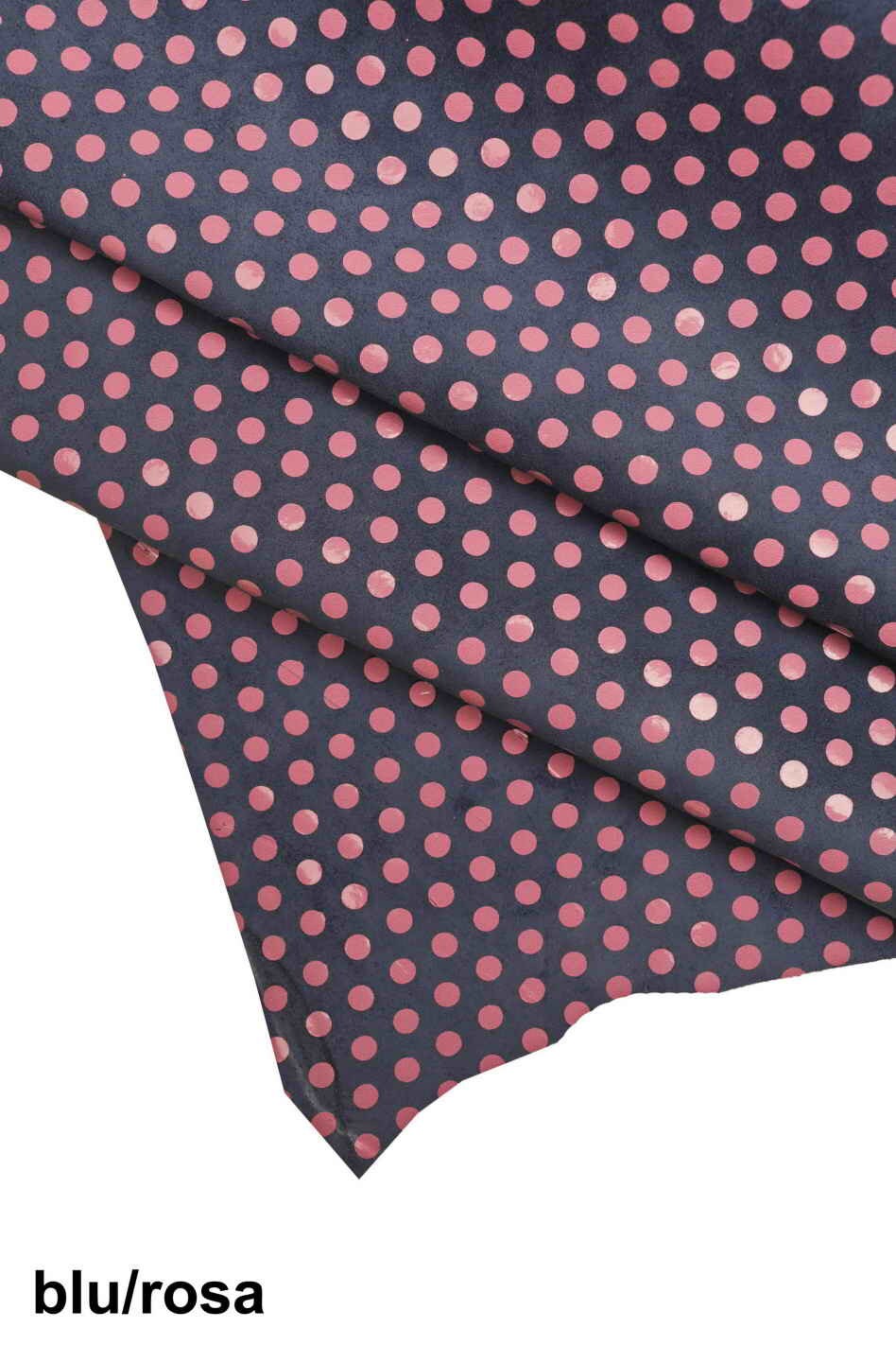 Multicolor POLKA DOTS printed suede leather hides - colorful printed velour cowhide soft genuine skins B13339-ST La Garzarara
