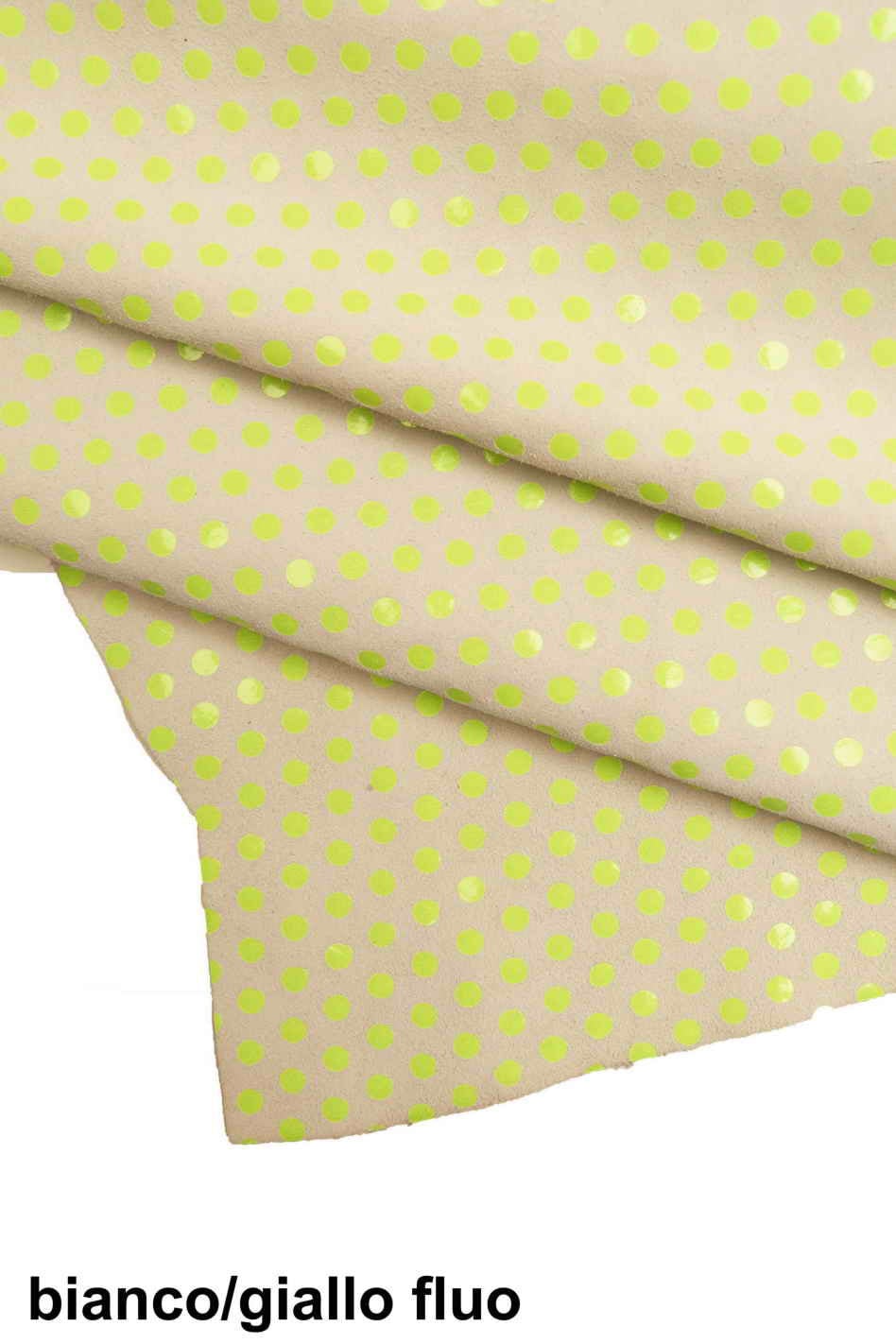 Multicolor POLKA DOTS printed suede leather hides - colorful printed velour cowhide soft genuine skins B13339-ST La Garzarara