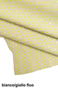 Multicolor POLKA DOTS printed suede leather hides - colorful printed velour cowhide soft genuine skins B13339-ST La Garzarara