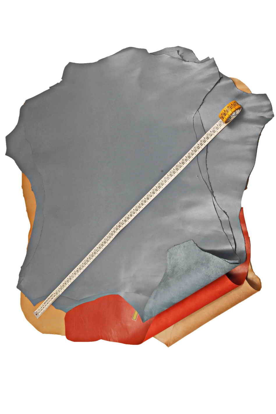 Full Grain Goat Leather Hides in Red, Blue, Beige – Smooth Stiff Calfskin B13765-TU La Garzarara