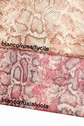 Multicolor python embossed leather hide, soft snake print leather skin for bags clutches accessories B13467-ST LaGarzarara