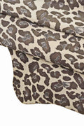 Grey SUEDE leopard printed leather skins - cheetah TEXTURED goat - soft velour hides for crafting B13811-ST La Garzarara