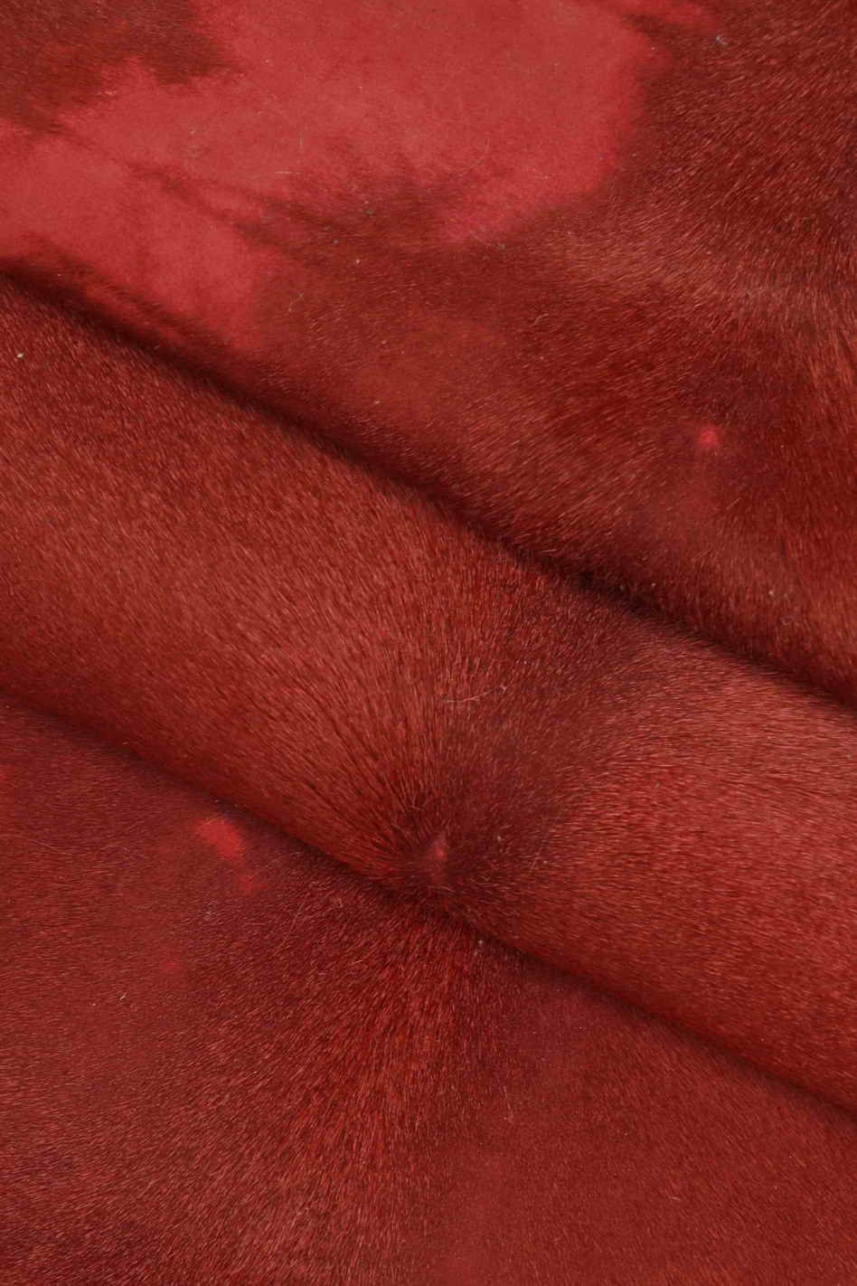 ACID WASH hair on leather hides - coral burgundy blue green pony calf skins - distressed vintage cowhide B13601-CV La Garzarara