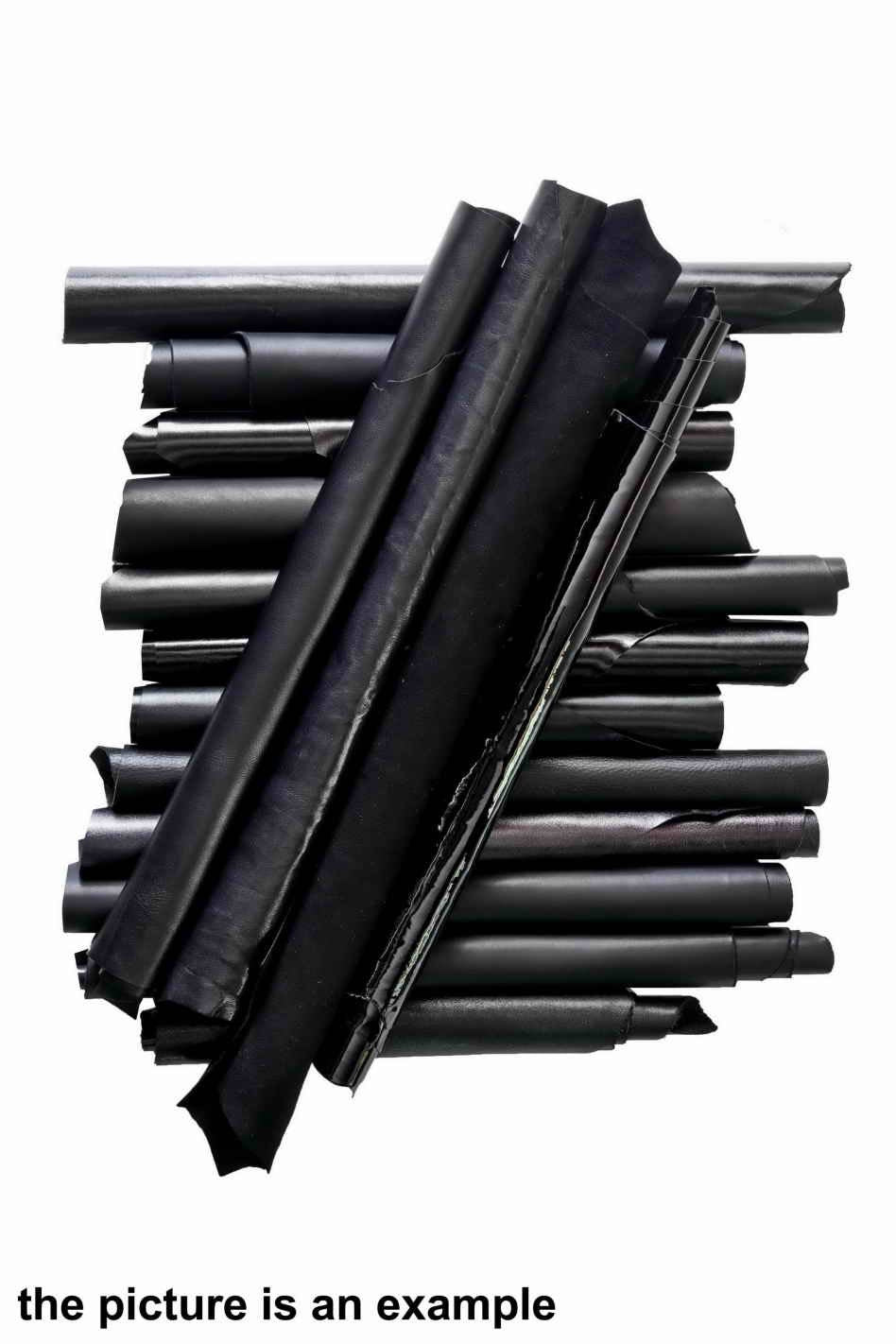 BLACK LEATHER scraps Random assortment medium size cutouts, mixed smooth, textured, offcuts 1 lbs - 1,7 lbs - 2 lbs - 4 lbs AMZ33