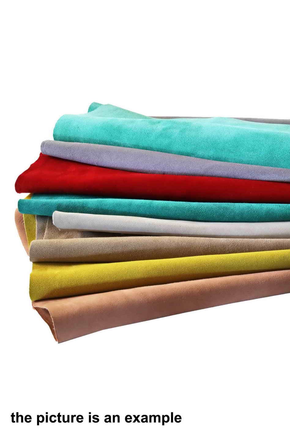 Suede leather LARGE pieces, solid color scamosciato leather sheets in light summer tones, mixed selection AMZ3 La Garzarara