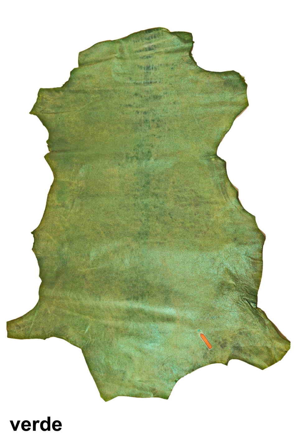 Thin thickness leather skins - grey green brown washed distressed hides - SPARKLES on vintage goatskin B13789-VT La Garzarara