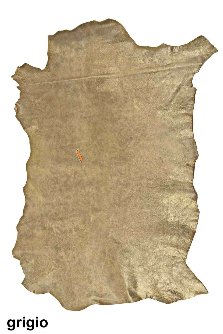 Thin thickness leather skins - grey green brown washed distressed hides - SPARKLES on vintage goatskin B13789-VT La Garzarara