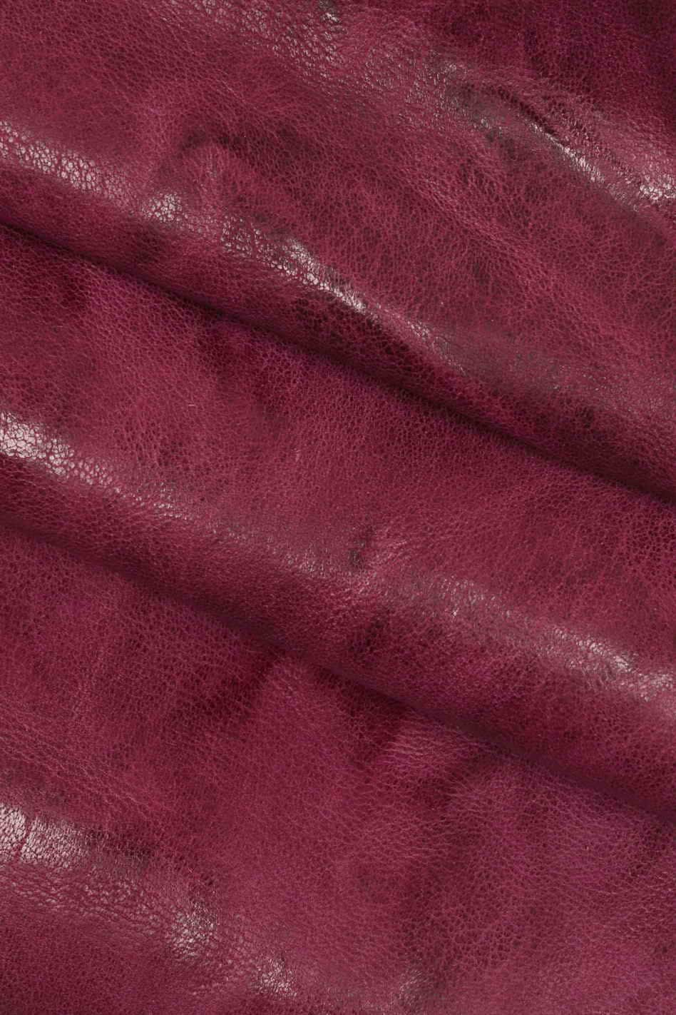 Washed antiqued sheepskin leather hide - lilac green violet distressed skin, soft veg tanned wrinkled leather B13902-VT La Garzarara