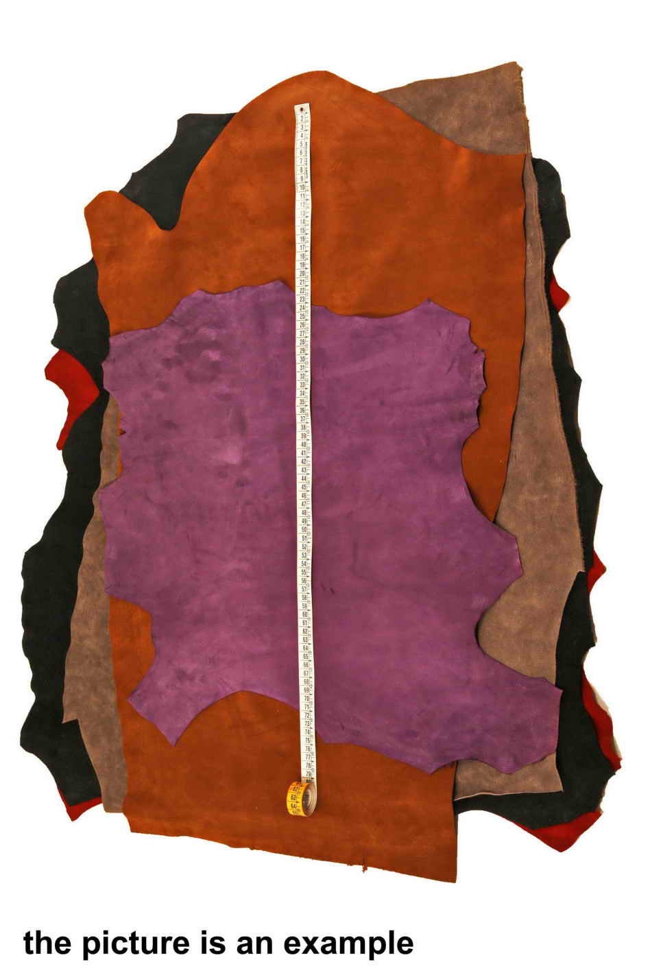 Suede and Nubuck Leather Sheets – Assorted scraps, Dark Winter Tones remnants, Soft & Textured Offcuts Italian Crafting Leather AMZ38