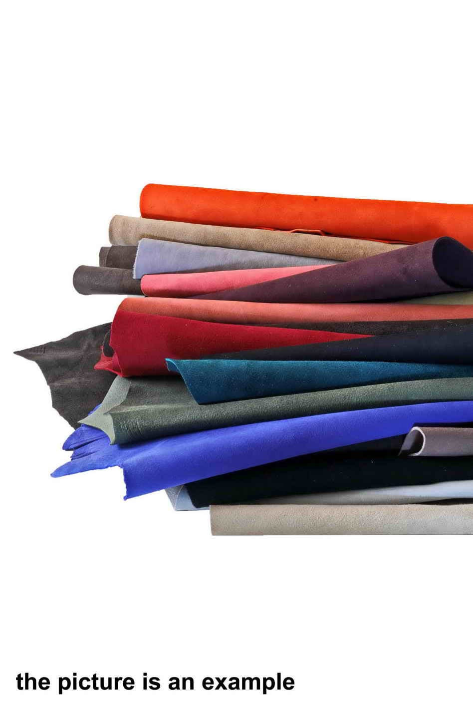 SUEDE and NUBUCK leather SCRAPS random assortment renmants, medium size solid colors leather pieces 1 lbs - 1,7 lbs - 2 lbs - 4 lbs