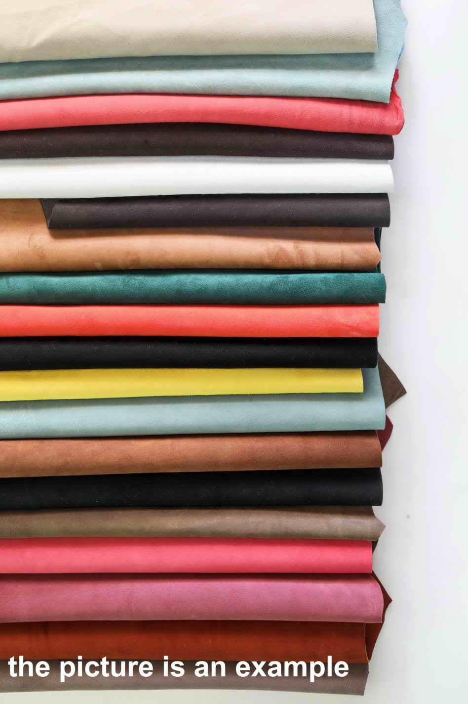 SUEDE and NUBUCK leather SCRAPS random assortment renmants, medium size solid colors leather pieces 1 lbs - 1,7 lbs - 2 lbs - 4 lbs