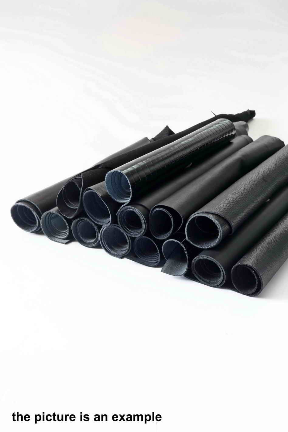 BLACK LEATHER scraps Random assortment medium size cutouts, mixed smooth, textured, offcuts 1 lbs - 1,7 lbs - 2 lbs - 4 lbs AMZ33