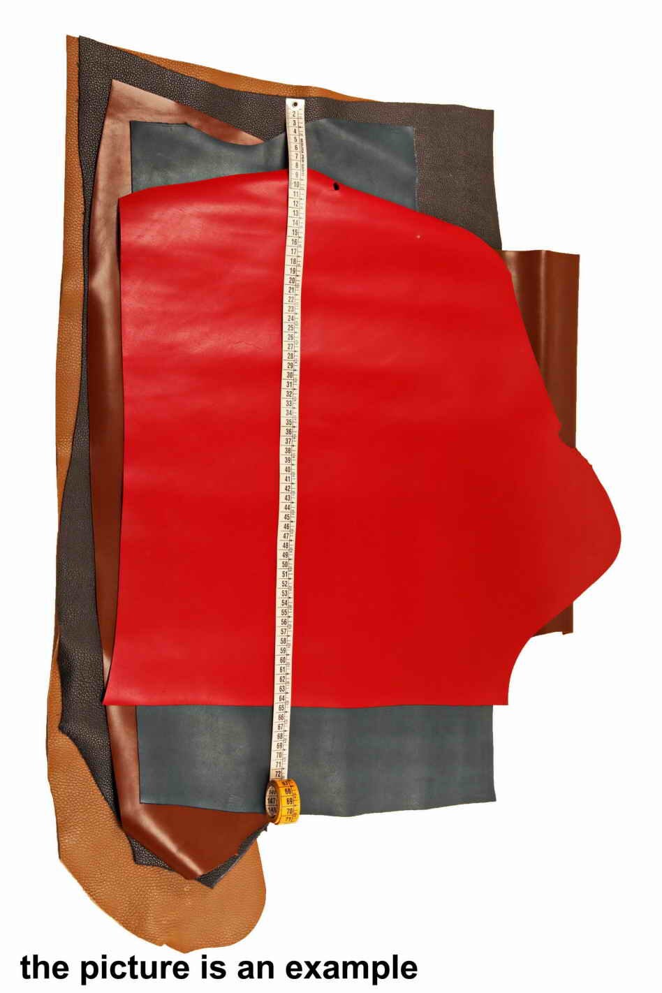 Solid Color Leather Pieces, 8x10 Precut Craft Leather, Mixed Smooth and Pebble Grain Textures AMZ34/B La Garzarara