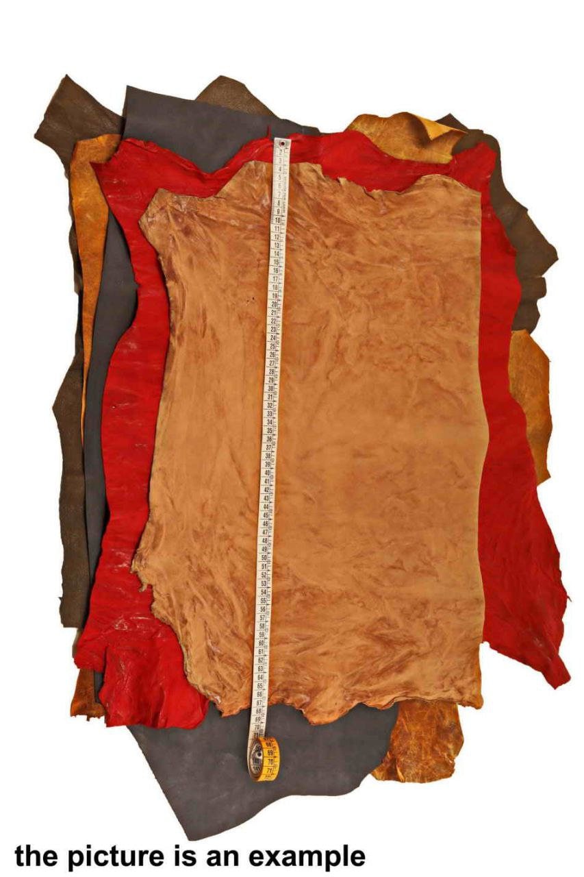 Distressed leather scraps, random mixed leather pieces, smooth and grained vintage offcuts, assorted colors AMZ36/B La Garzarara