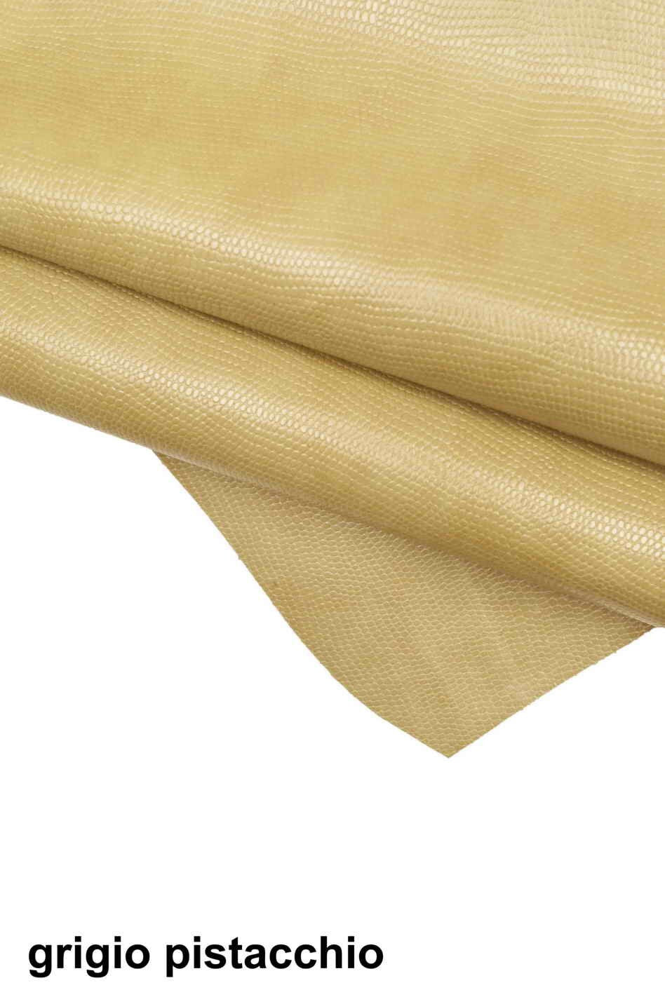 LIZARD embossed LEATHER hide, beige, pistachio grey, orange, burgundy, pearl grey tejus printed calfskin, glossy skin B13989-ST La Garzarara