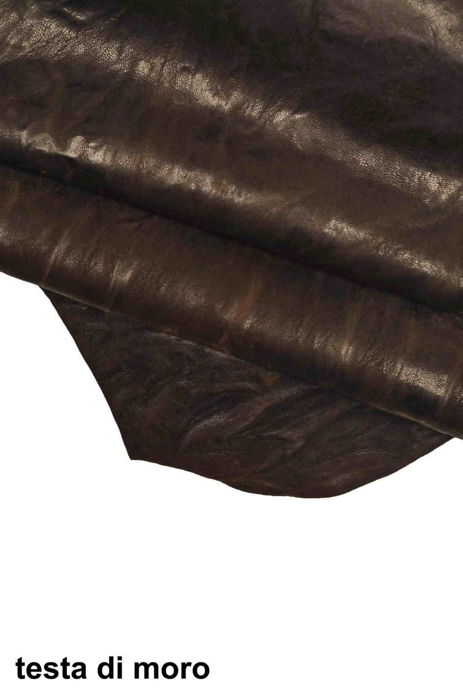 Aged nappa skin, vintage washed sheep leather, distressed crinkled lambskin in brown tones, color options B13900-VT La Garzarara