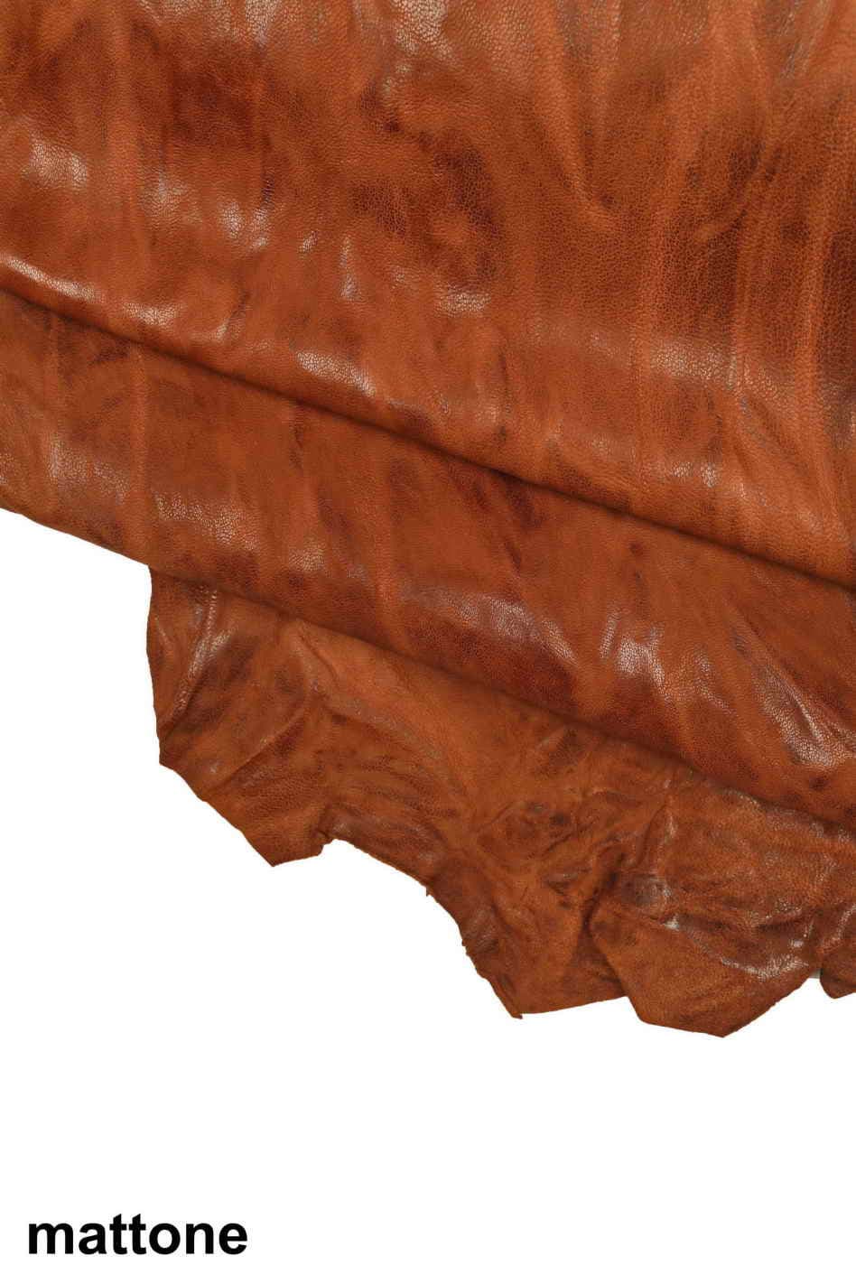 Aged nappa skin, vintage washed sheep leather, distressed crinkled lambskin in brown tones, color options B13900-VT La Garzarara