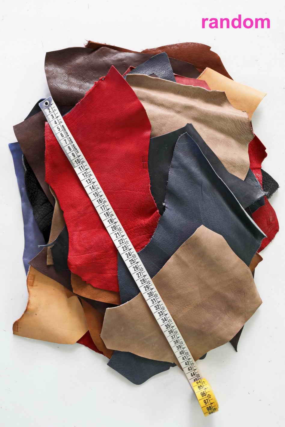 Vegetable Tanned Leather Offcuts, Solid Color Craft Scraps, Veg Tan Pieces for Bracelets Tags and Small Leather Goods 1 lbs and 2 lbs B012