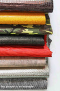 Printed Leather scraps for sewing, patterned and laminated leather pieces, renmants Offcuts AMZ40/B La Garzarara