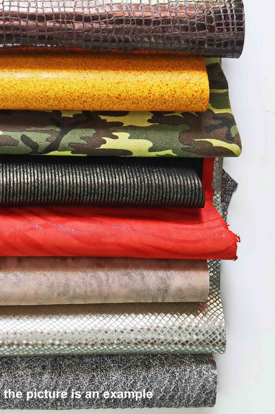 Printed Leather scraps for sewing, patterned and laminated leather pieces, renmants Offcuts AMZ40/B La Garzarara