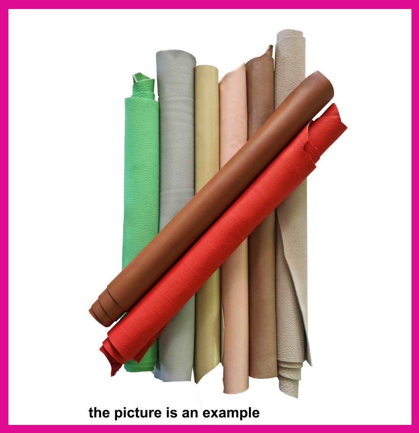 Mixed Leather Craft Sheets, 8x10 Genuine Leather Cuts, Assorted Colors, Grains and Finishes DIY La Garzarara