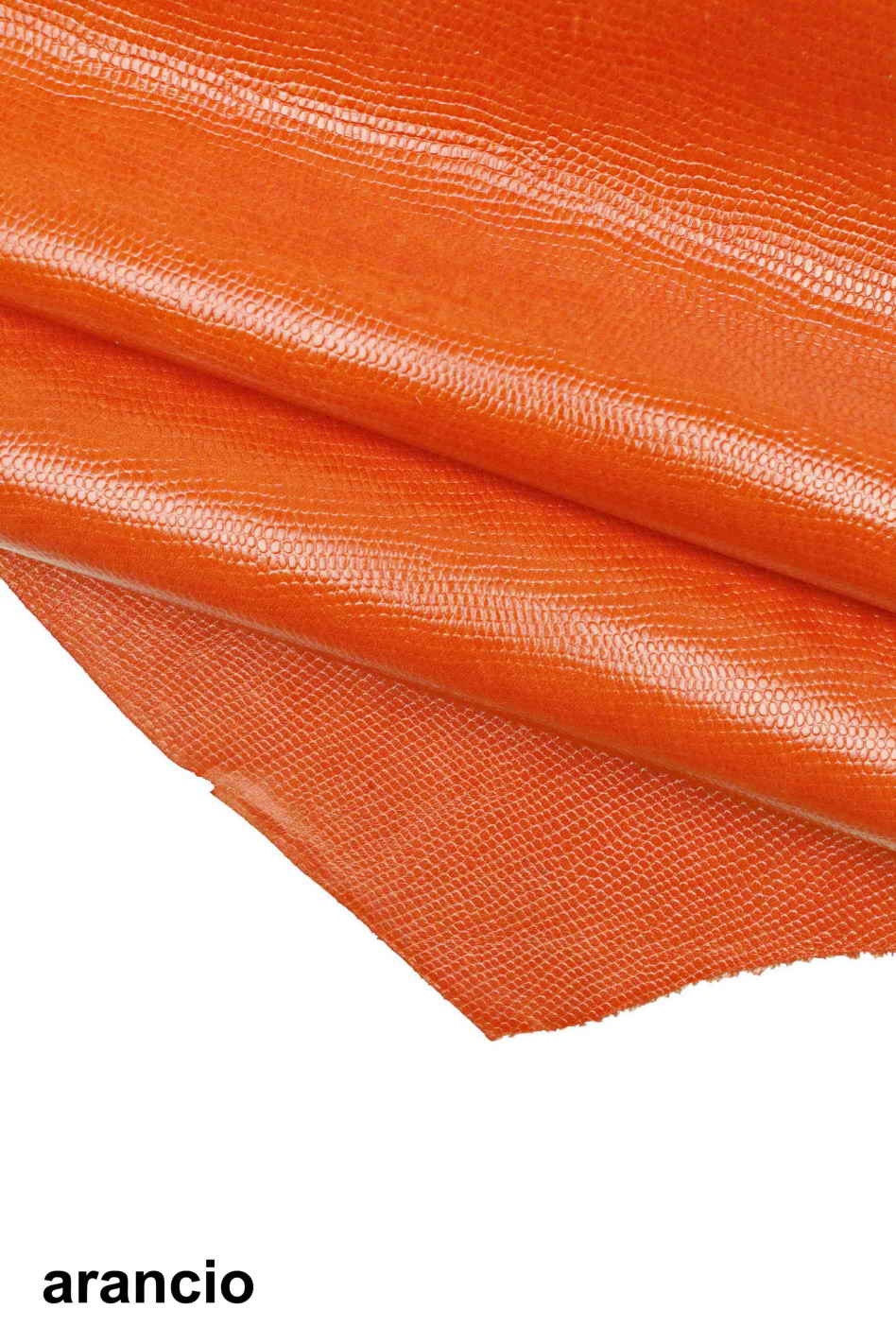 LIZARD embossed LEATHER hide, beige, pistachio grey, orange, burgundy, pearl grey tejus printed calfskin, glossy skin B13989-ST La Garzarara