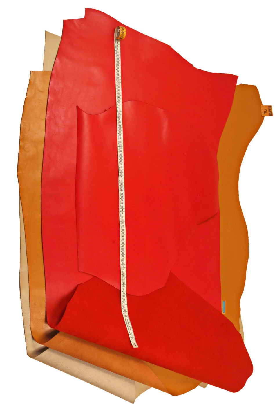 Full grain COWHIDE leather hides, beige taupe, ocrhe, red, natural premium calf skins B13971-TU La Garzarara