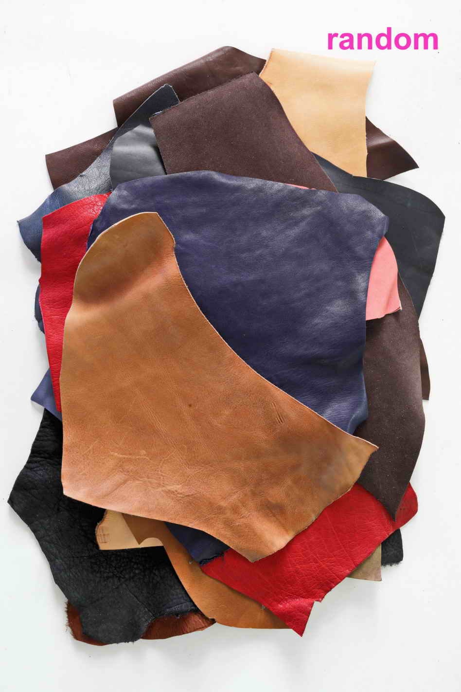 Vegetable Tanned Leather Offcuts, Solid Color Craft Scraps, Veg Tan Pieces for Bracelets Tags and Small Leather Goods 1 lbs and 2 lbs B012