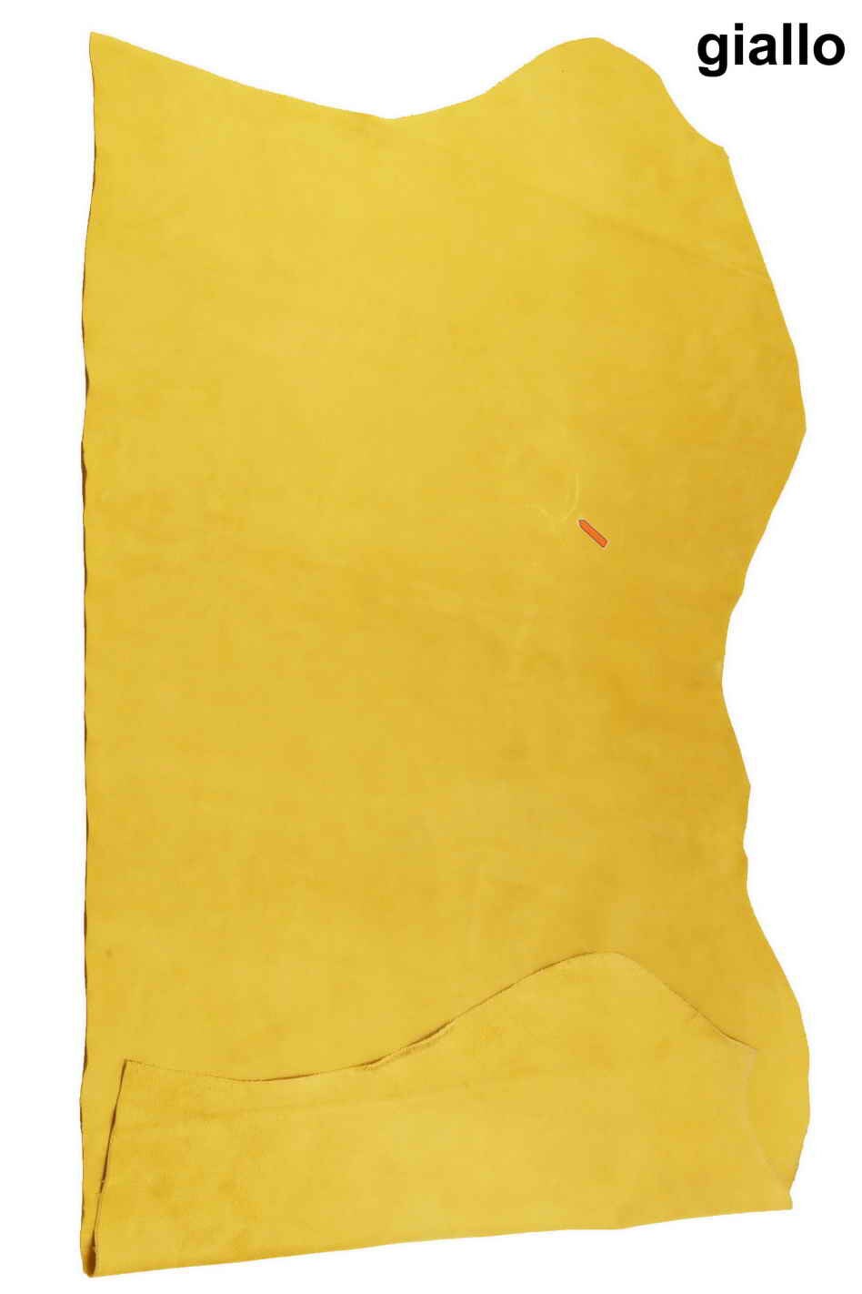 Colored suede calf leather hide, soft cowhide skin for bags and accessories, color options yellow and tourquoise B14111-TU La Garzarara