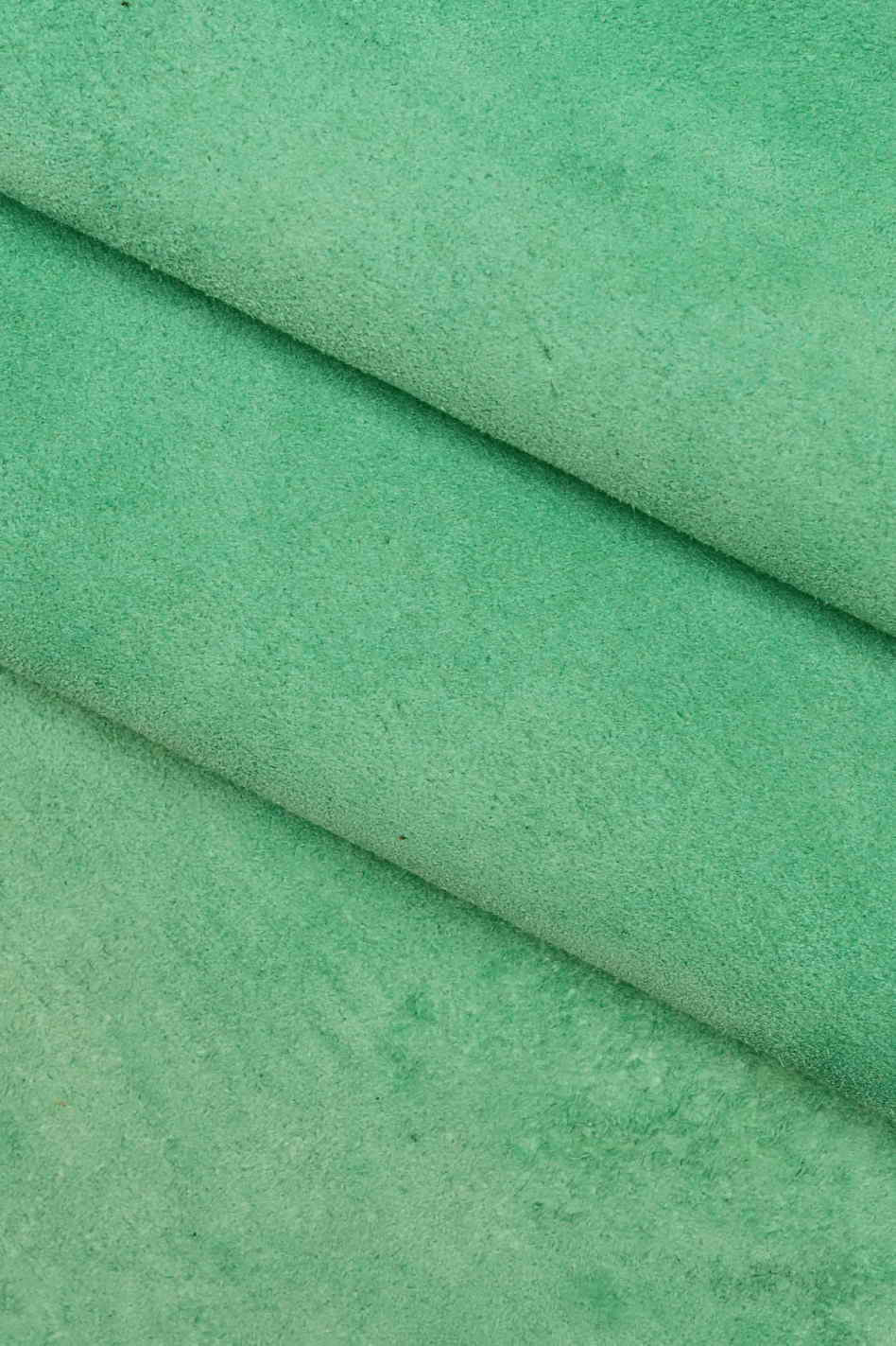 Colored suede calf leather hide, soft cowhide skin for bags and accessories, color options yellow and tourquoise B14111-TU La Garzarara