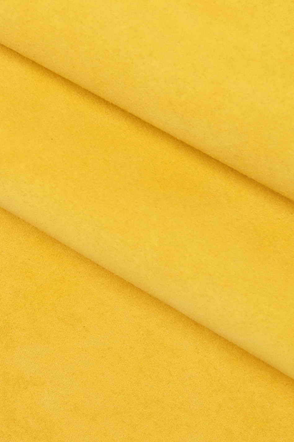 Colored suede calf leather hide, soft cowhide skin for bags and accessories, color options yellow and tourquoise B14111-TU La Garzarara