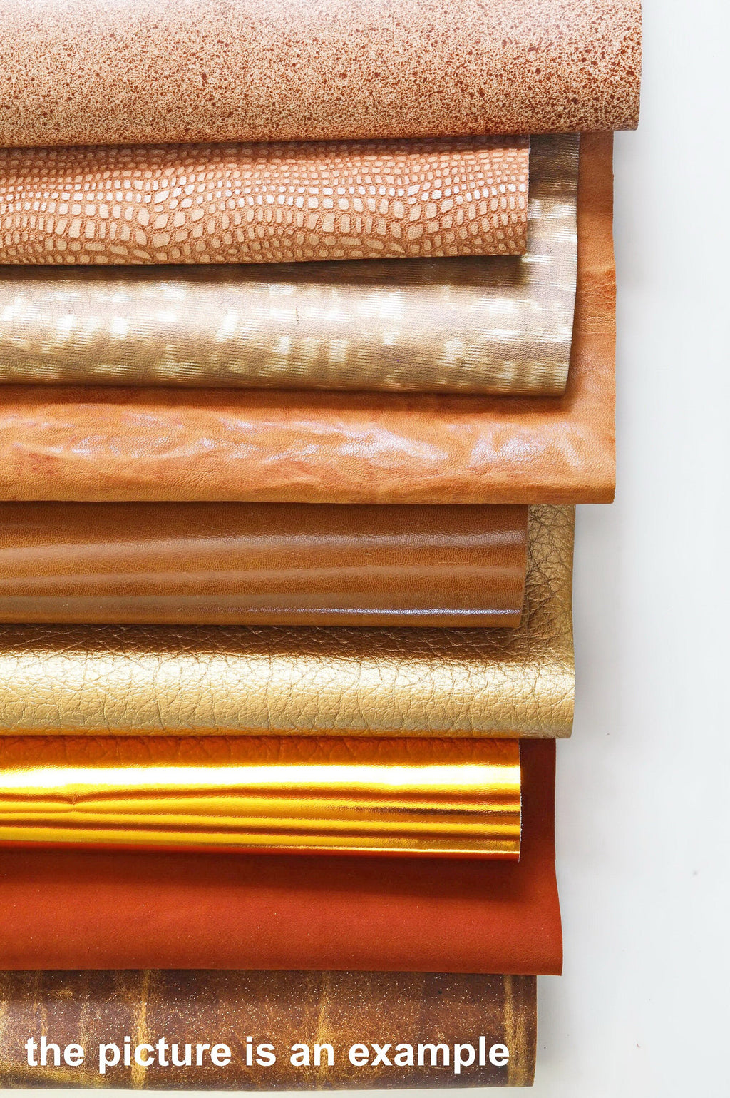 Brown Cognac Leather Offcuts, Rust Leather Pack, Assorted Craft Leather, Printed, Metallic Scraps 1 lbs - 1,7 lbs - 2 lbs - 4 lbs B084/B