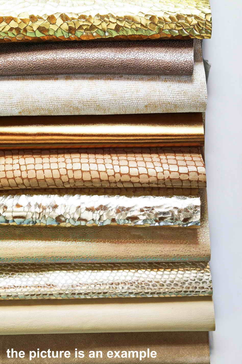 Gold Platinum Remnants Leather for Small Projects, Scraps for Leathercraft, Premium Leather Pieces B086/B La Garzarara