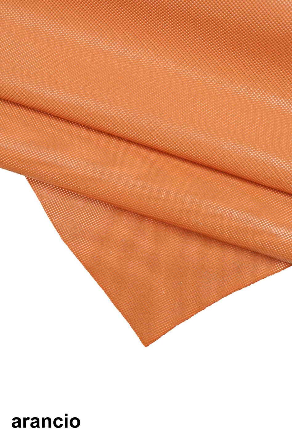 Embossed PATENT small square print leather hides, purple tan orange green blue geometric textured skins B14107-ST La Garzarara