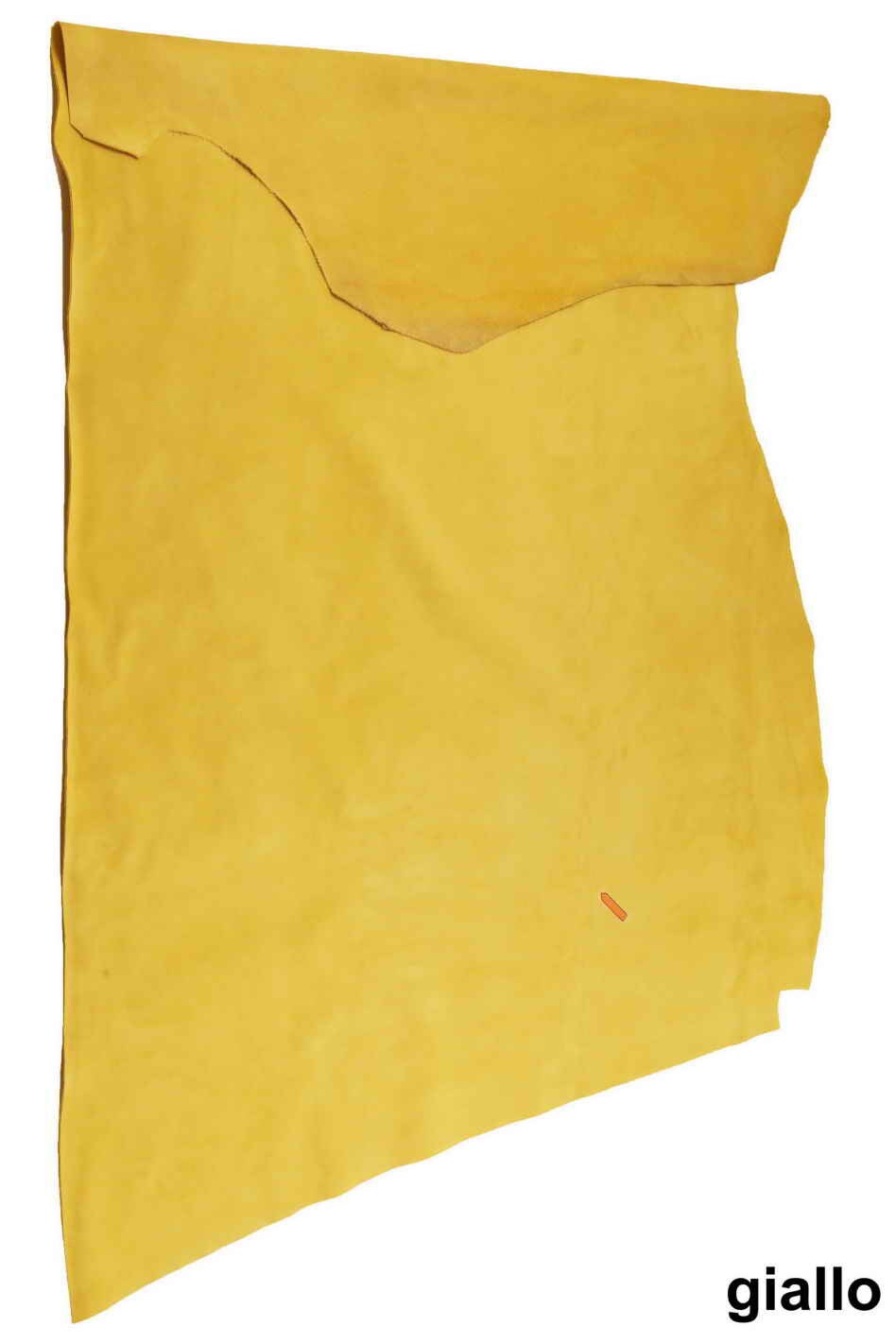Colored suede calf leather hide, soft cowhide skin for bags and accessories, color options yellow and tourquoise B14111-TU La Garzarara