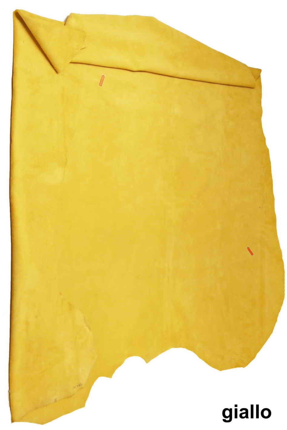 Colored suede calf leather hide, soft cowhide skin for bags and accessories, color options yellow and tourquoise B14111-TU La Garzarara