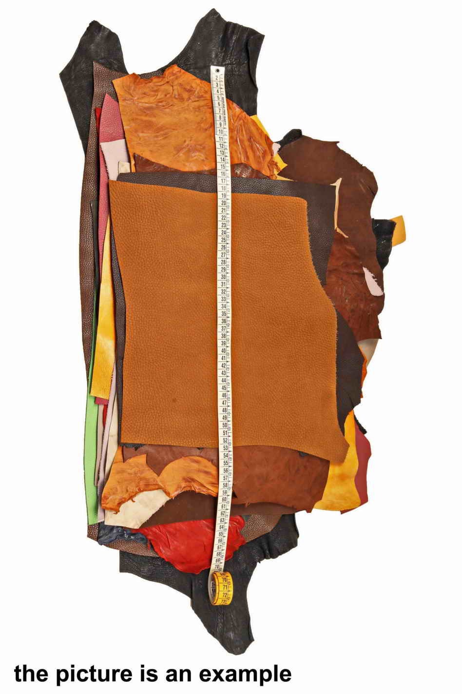 VINTAGE effect leather pieces scraps, medium size sporty treated leather skin hide sold by weight AMZ43/B La Garzarara
