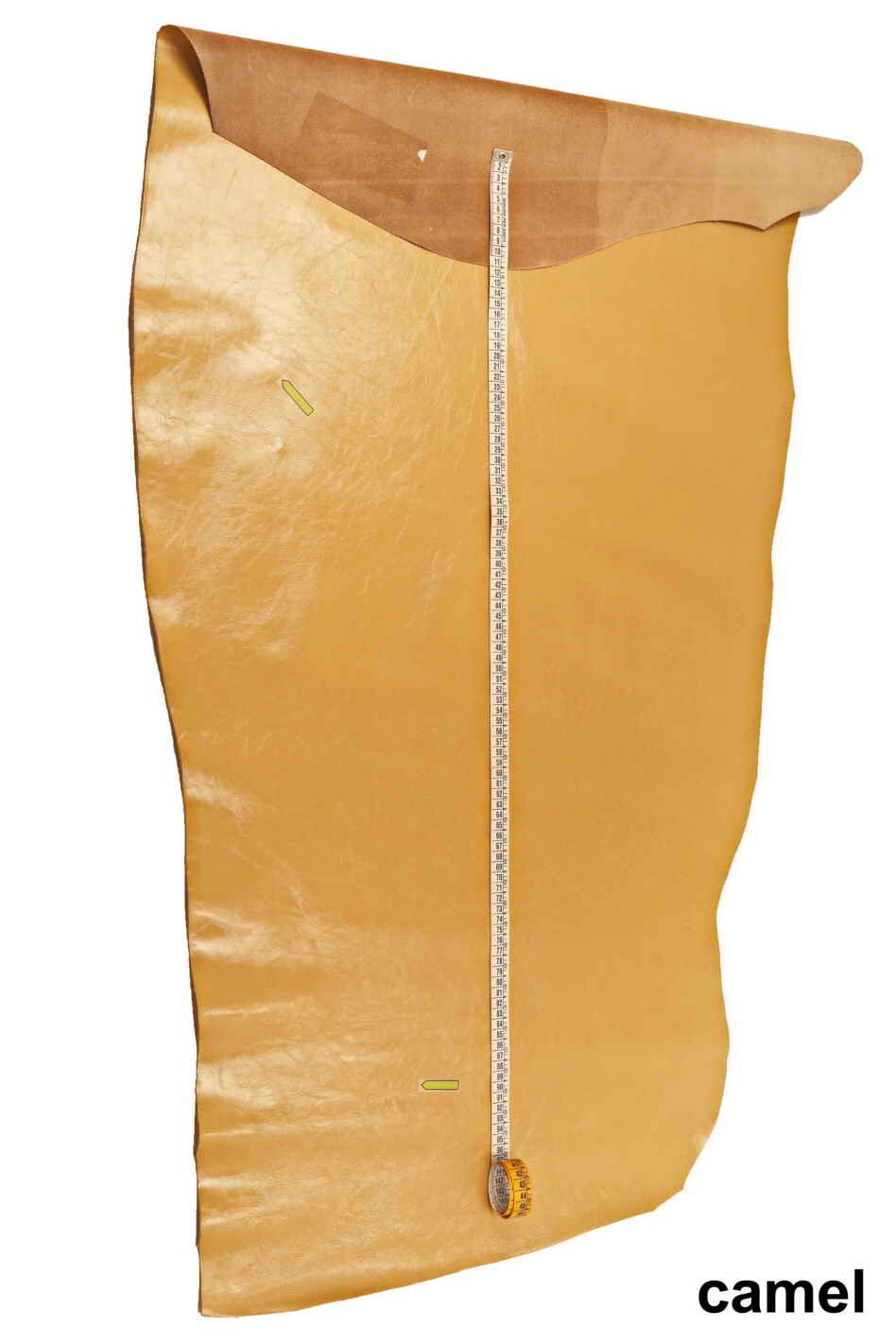 Wrinkled lacquer leather skins, light gray, beige, camel glossy textured cowhides B13974-TU La Garzarara