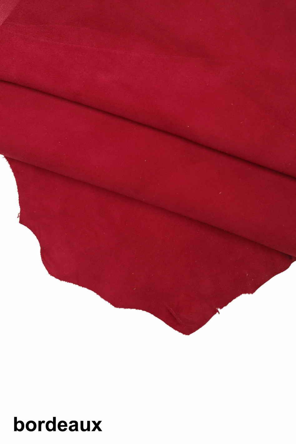 SOFT SUEDE leather skins, dark red, beige, tan italian velour goatskin hides for sewing B13995-TU La Garzarara