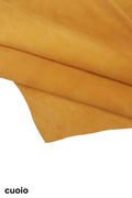 SOFT SUEDE leather skins, dark red, beige, tan italian velour goatskin hides for sewing B13995-TU La Garzarara