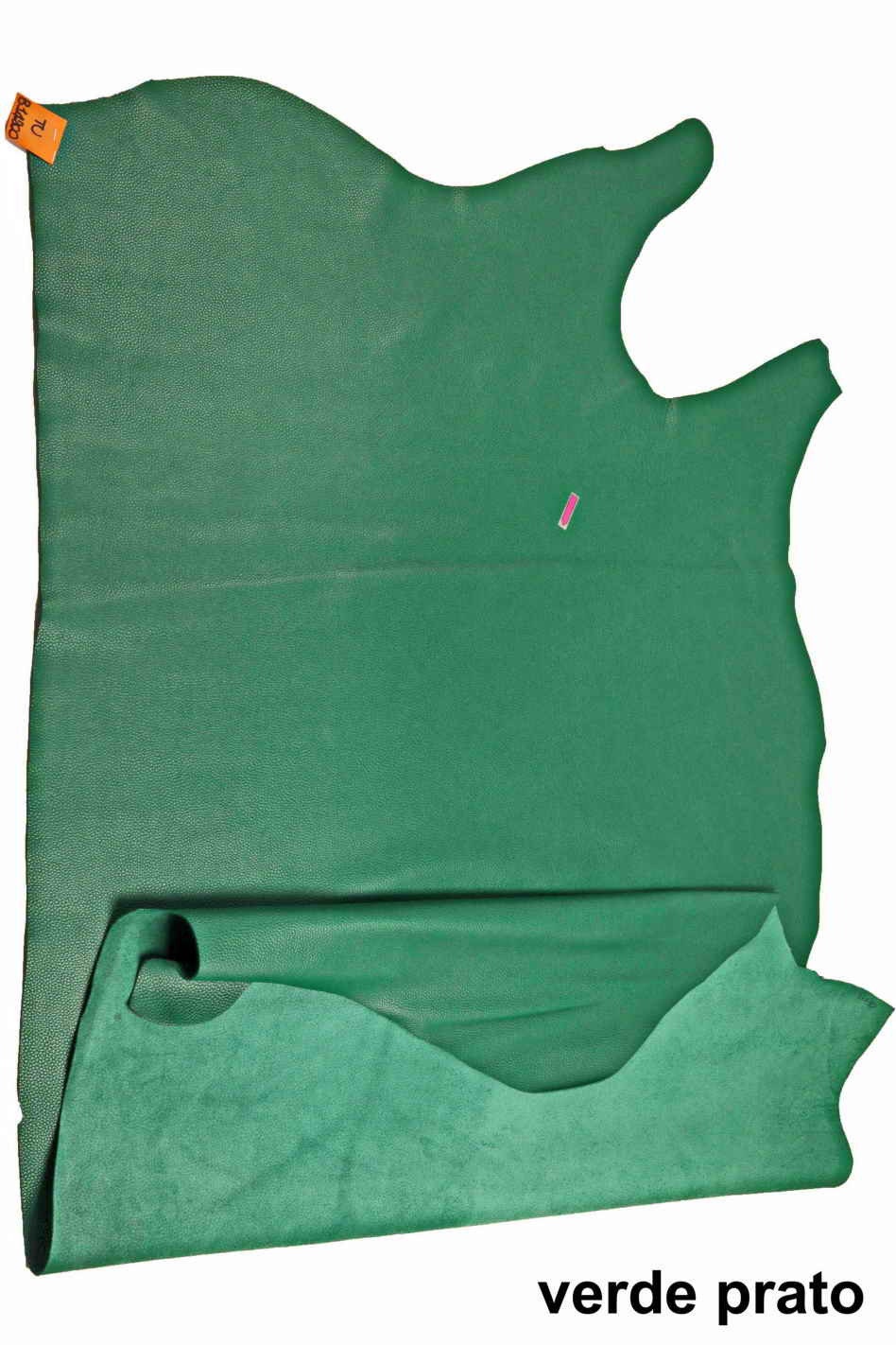 Pebbled leather, Avio light blue, green GRAINY cow hide, soft thick grain embossed calfskin B14200-TU La Garzarara